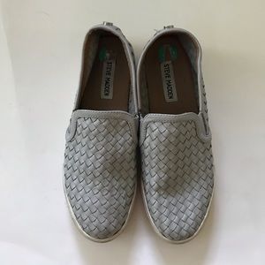 Steve Madden Willow gray slip on woven sneakers 8